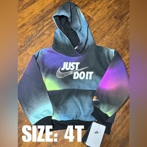 NWT BOYS MULTI COLOR NIKE HOODIE- Size 4T